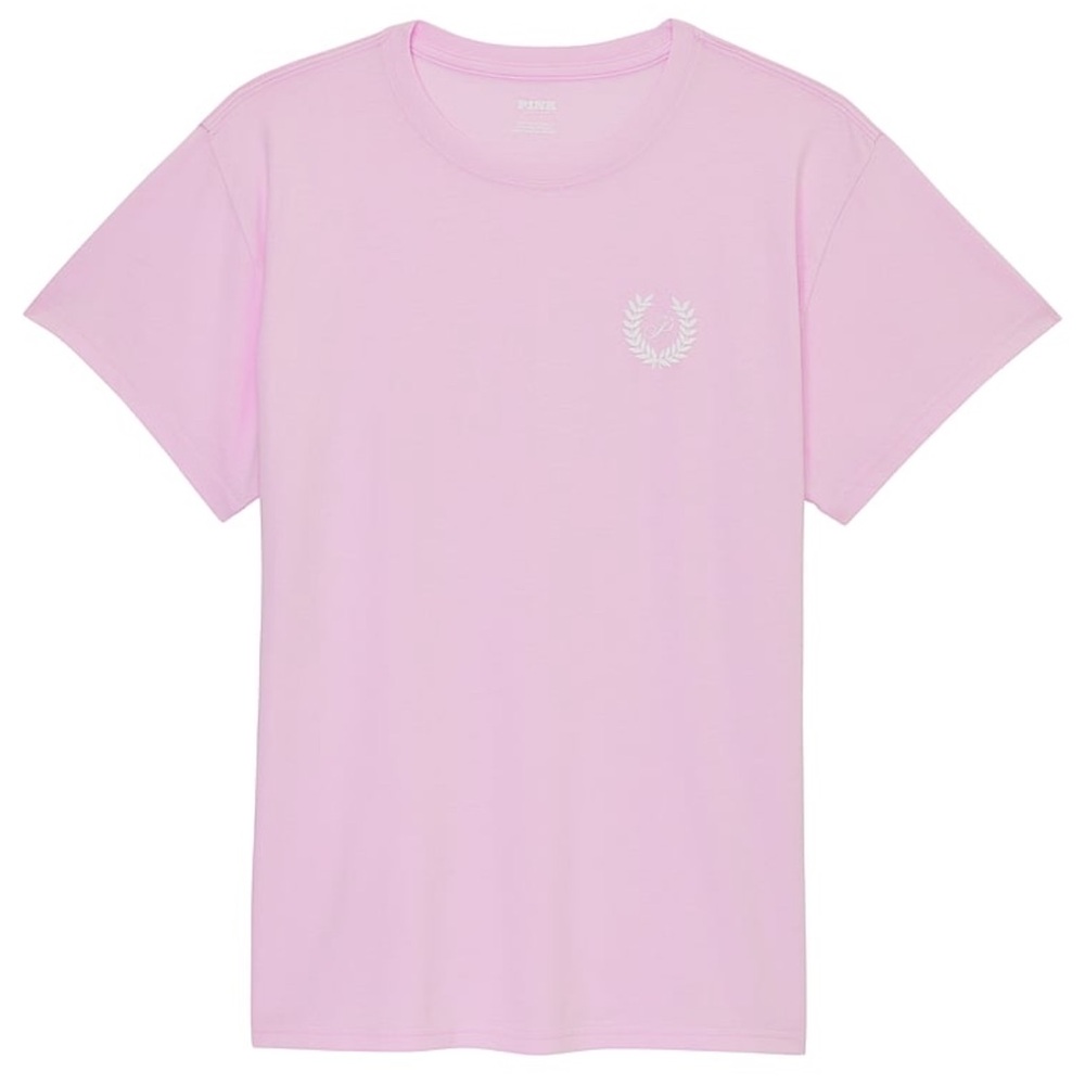 NWT Victoria’s Secret PINK Oversized Short-Sleeve T-Shirt Spring Orchid Sz S